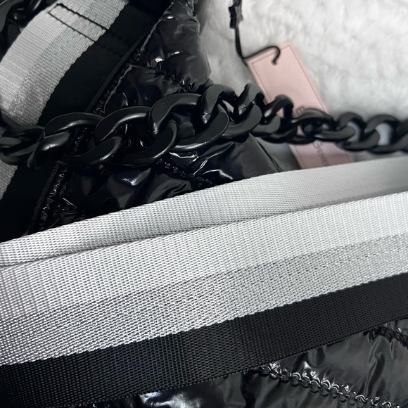 NWT BCBG Two-Way Purse, Black with White/Gray - Picture 3 of 5